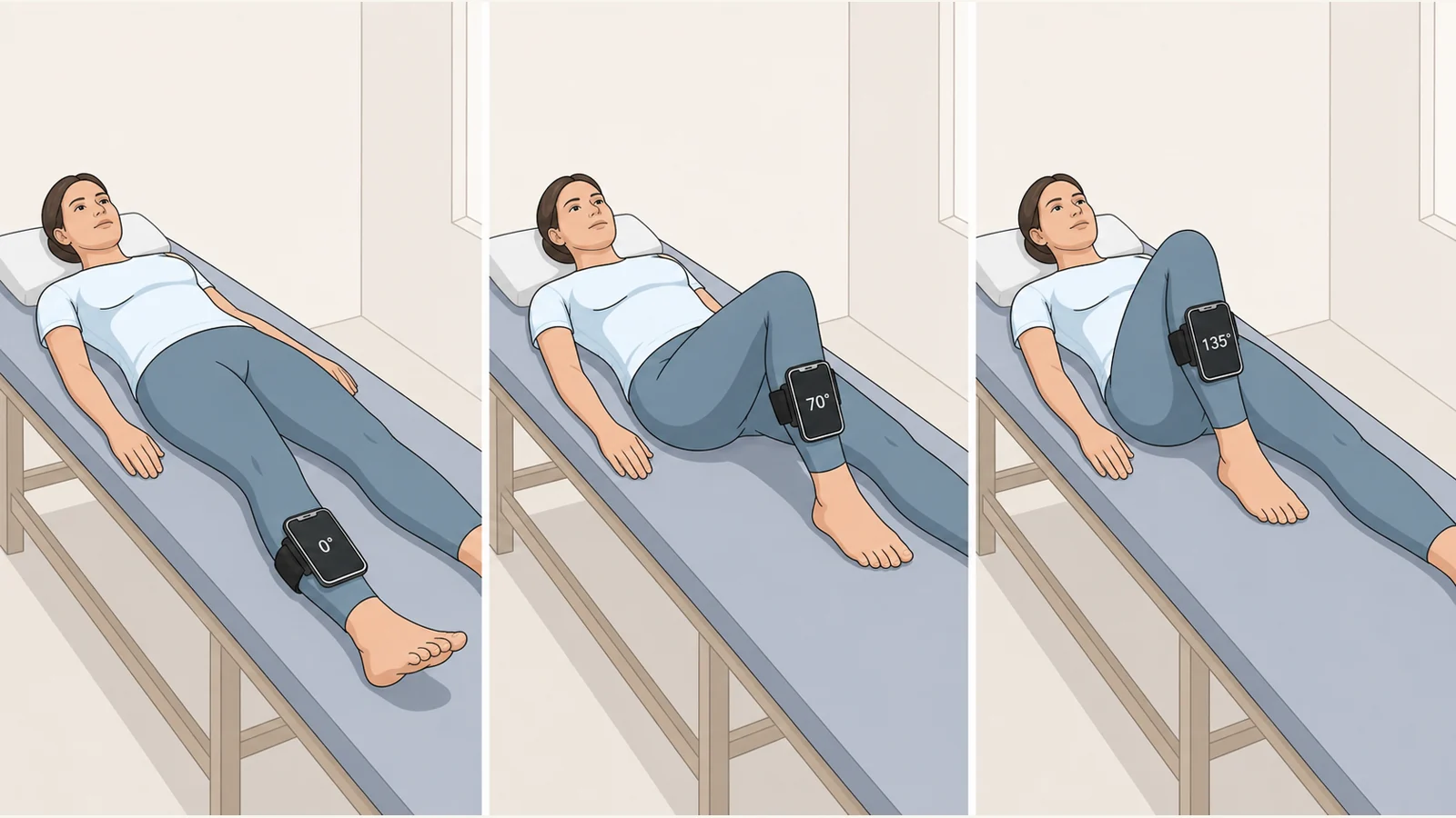 Knee Flexion sensor placement illustration