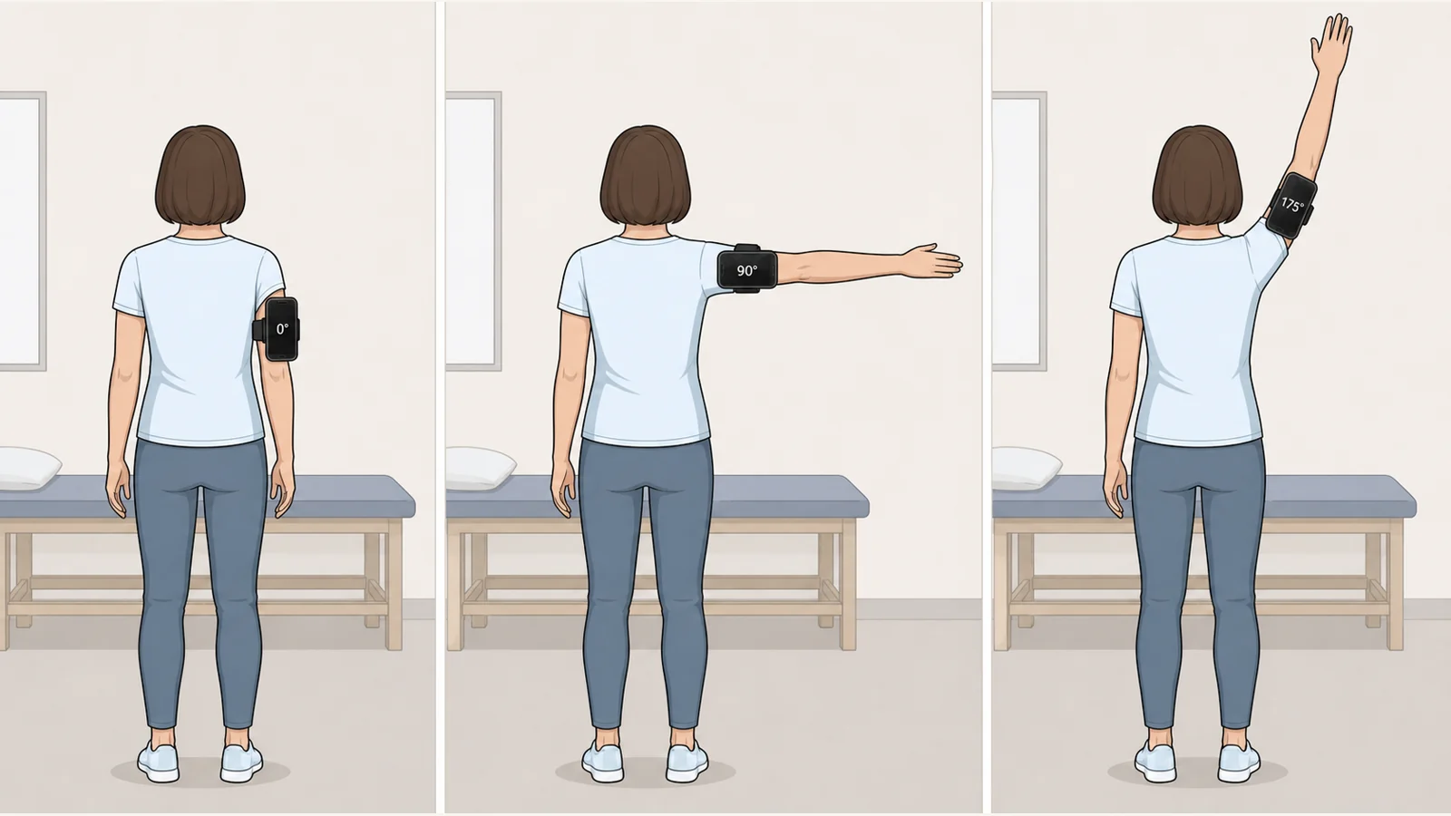 Shoulder Abduction sensor placement illustration