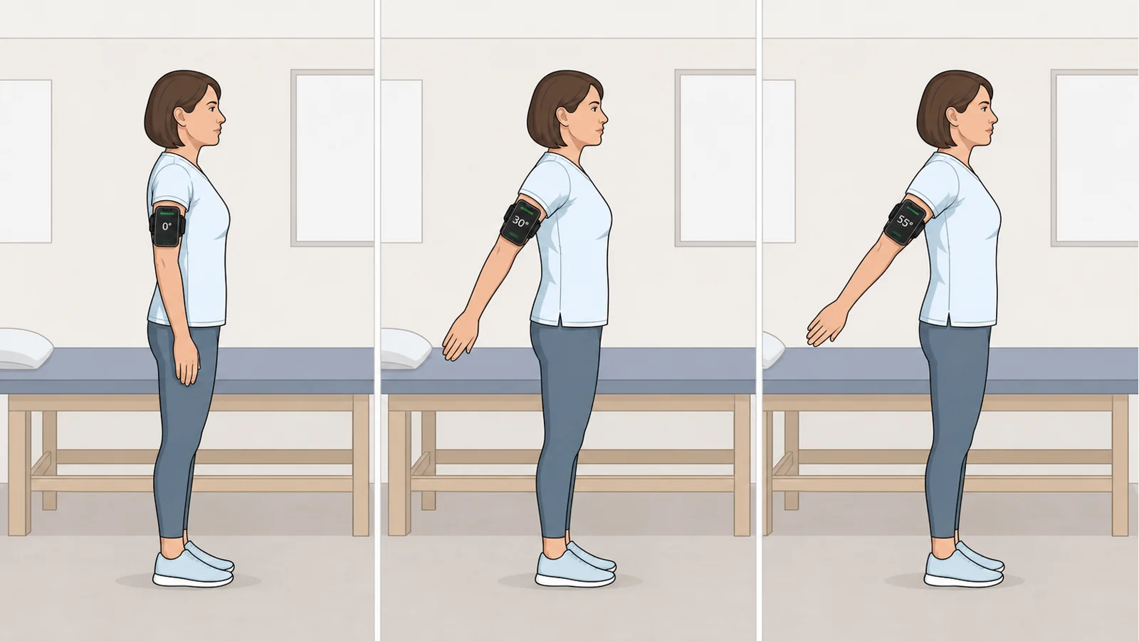 Shoulder Extension sensor placement illustration