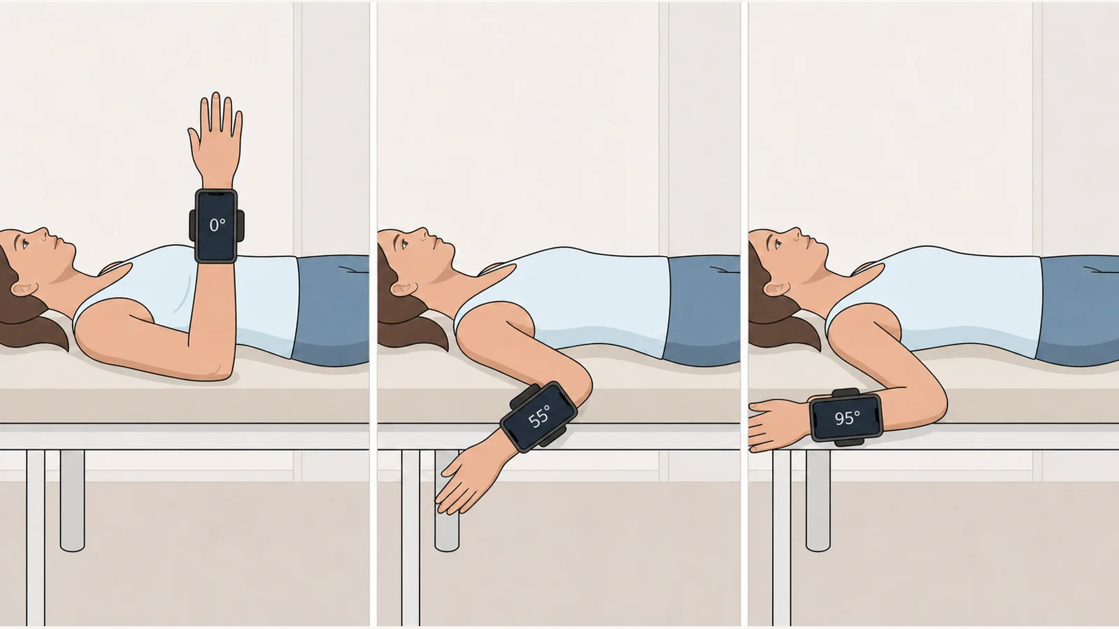 Shoulder External Rotation sensor placement illustration