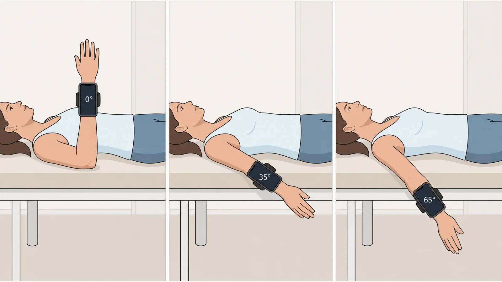 Shoulder Internal Rotation sensor placement illustration
